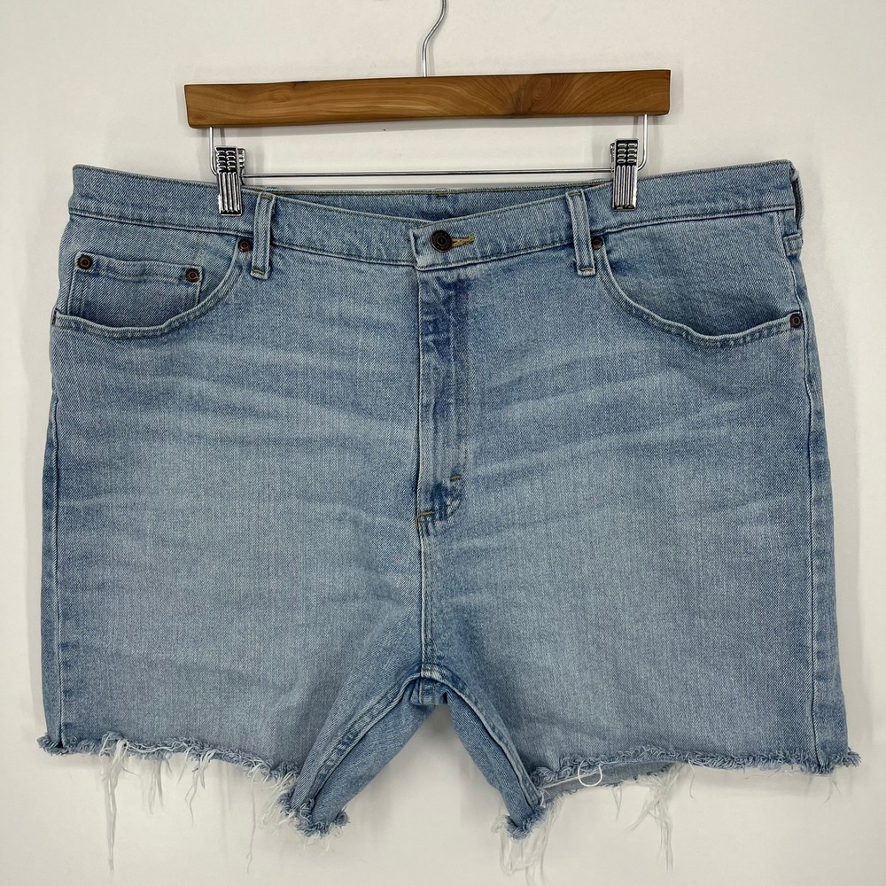 Wrangler Premium Quality Mens Light Wash Cut Off Denim Shorts Size 40